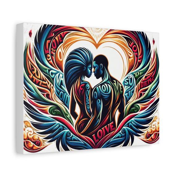 Radiant Love: Vibrant Heart Design Featuring a Beautiful Black