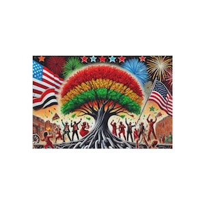 Tapis d'extérieur, tapis de célébration Juneteenth, tapis Roots of Freedom, décoration résilience et libération, tapis éclatant de la liberté, cadeau histoire des noirs