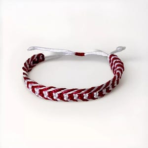 Red&white England, Canada, Turkey, Denmark Countries Flag Bracelets Handmade
