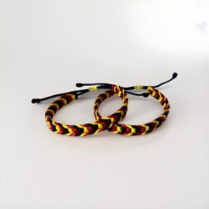 Handmade Country Flags Bracelet: Angola, Timor, Germany, Uganda, Belgium
