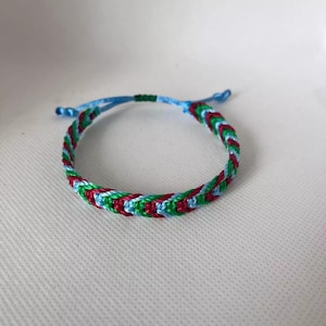 Azerbaijan Country Flag WristBand Unisex Supporter Bracelet Adjustable Handmade