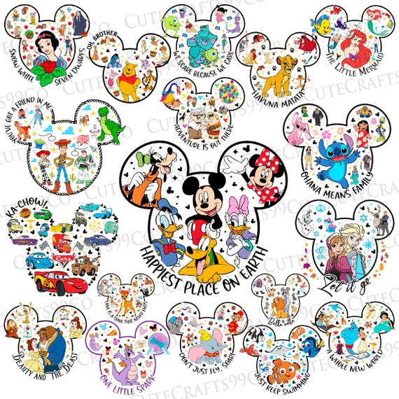 Bundle Mouse Head Design PNG, Magical Kingdom Png, Mouse Head Friends Png, Family Vacation Png, Cartoon Birthday Trip Png, Friend Squad Png