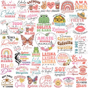 Latina Svg Png Bundle, Latina Motivational Quotes Svg, Chingona Svg, Cafecito y Chisme Svg, Latina shirts Svg, Funny Latina Svg Stickers Svg