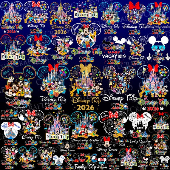 Bundle Family Vacation 2026 PNG, Family Reunion 2026 Png, Vacay Mode 2026 Png, Family Trip 2026 Png, Magical Kingdom Png, Friend Squad Png