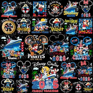 2025 Cruise Trip Png Bundle, Family Cruise 2025 Png, Family Vacation 2025 Png, Magical Kingdom Png, Friends Squad Png, Shirt Sublimation