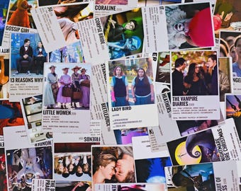 50 adesivi casuali di film retrò per laptop - Adesivi di film Aesthetic Culture per diari, bottiglie d'acqua e album, confezione di adesivi di film