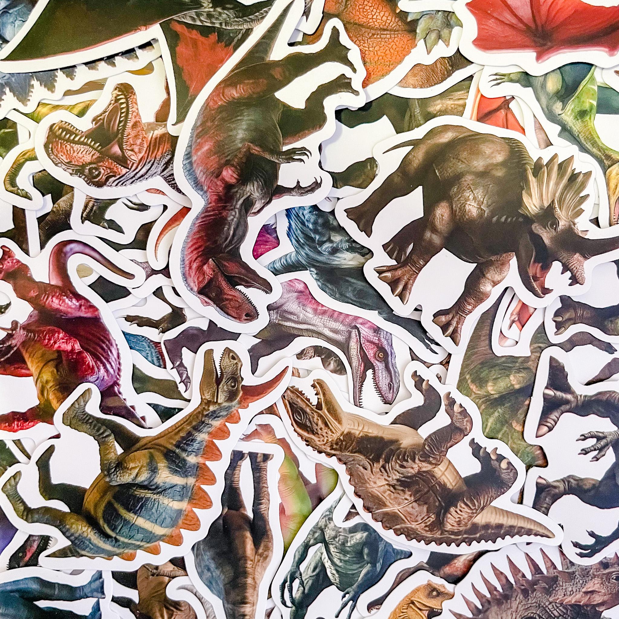 Single Dinosaur Sticker 50 Dinosaur Stickers, Jurassic-themed Vinyl Stickers, Waterproof ...