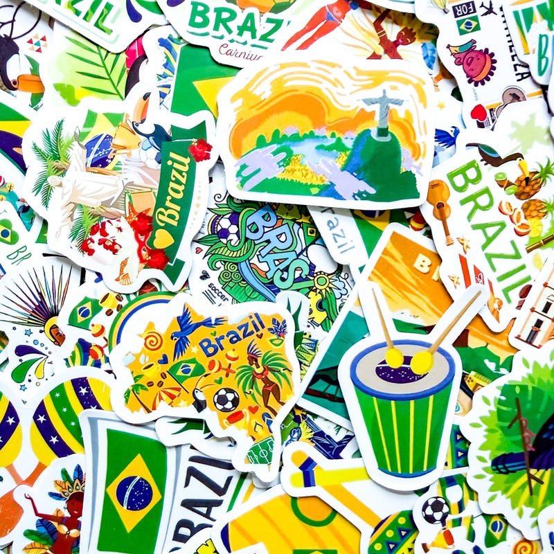 Brasil Stickers - Etsy