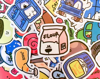 100 adorables pegatinas, pegatinas kawaii, pegatinas divertidas, pegatinas de dibujos animados impermeables para niños, paquete de pegatinas bonitas para cuaderno y portátil