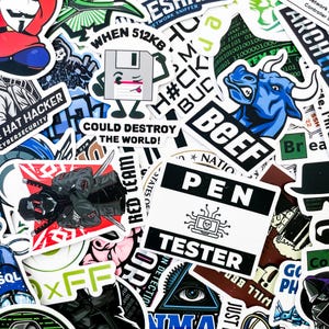 50 stickers pour pirates informatiques aléatoires, Stickers cybersécurité, Stickers imperméables, Stickers hacking éthique, Stickers tech, Stickers ordinateur portable programmeur