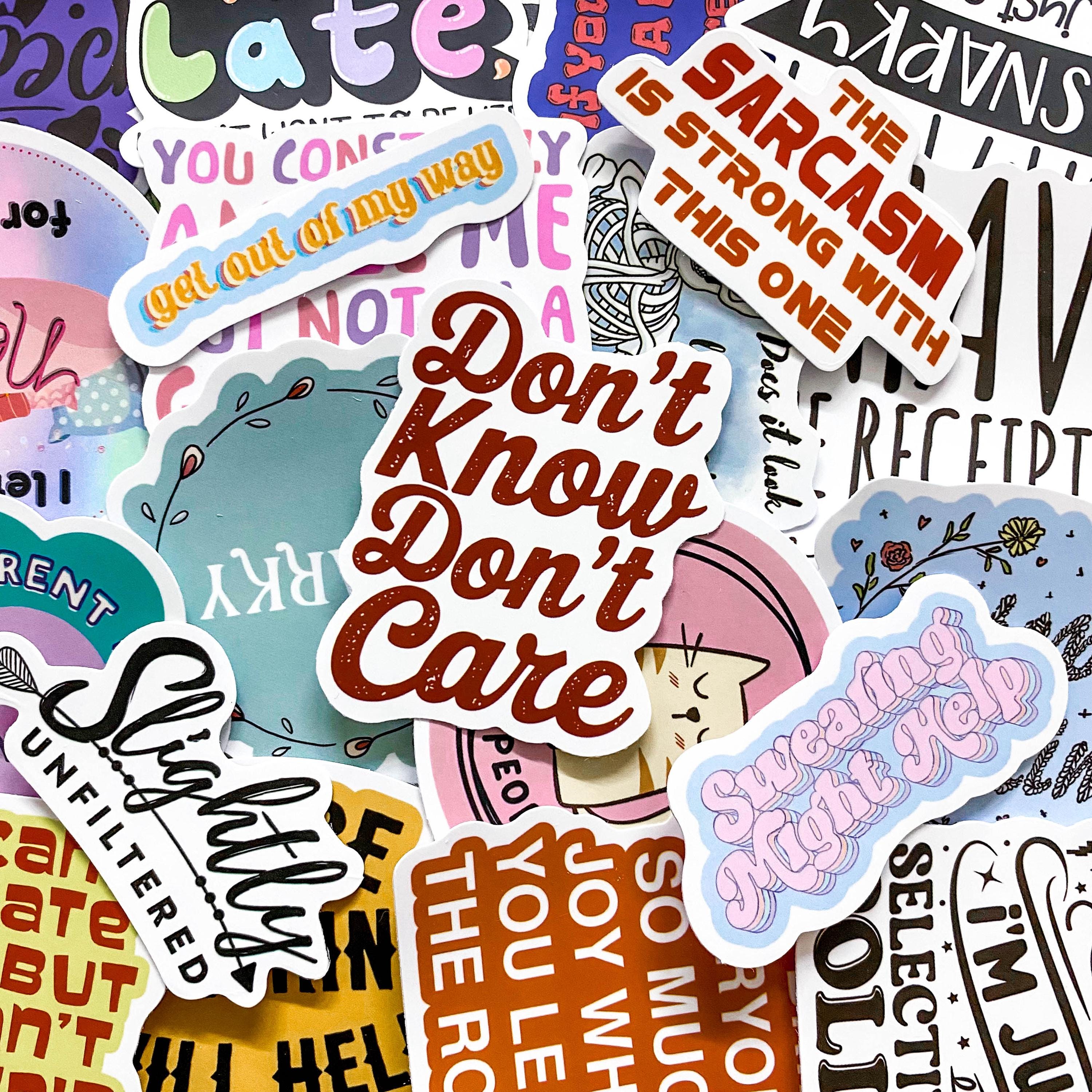 50PCS Sarcastic Humor Stickers, Funny Attitude Stickers, Colorful ...