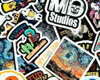 50 Random Vintage Cartoon Stickers, Retro Stickers, Waterproof Stickers, Cool Stickers, Creative Stickers, Retro Cartoon Laptop Stickers