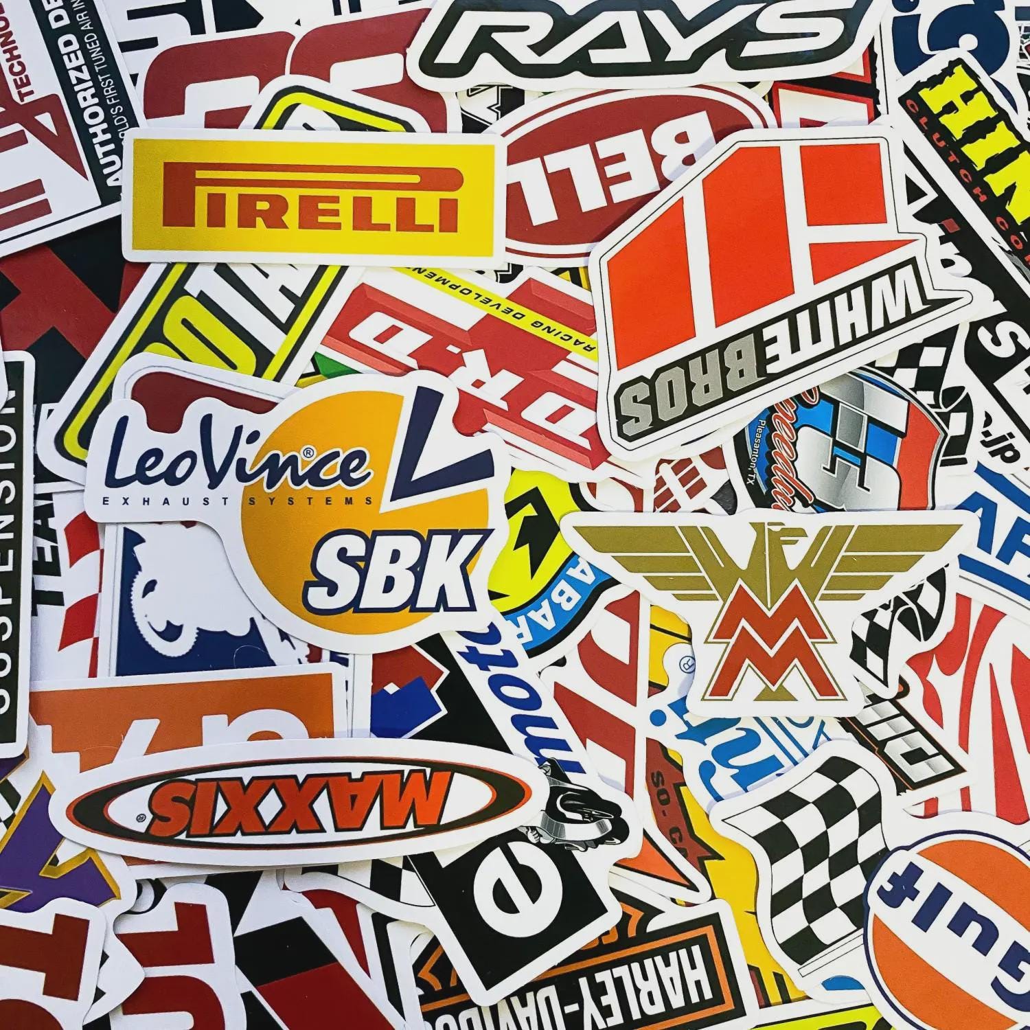 100 Random Racing Stickers, Helmet Decals, Waterproof F1 Stickers ...