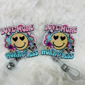 LOVE MORE NURSE badge reel