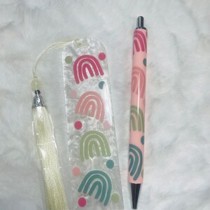 Glitter BOHO Pen and Bookmark set