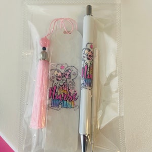 Glitter Pen and Bookmark set