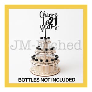 Shot Cake with Topper - 21st Birthday Black