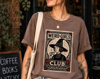 Weird Girls Club Shirt, Witchy Graphic Tee for Cozy Alt Girls
