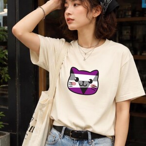 My Pace Cat Shirt, Ageosexual Pride Tee, Cute Ace Pride Gift, Kawaii LGBTQ Cat Shirt