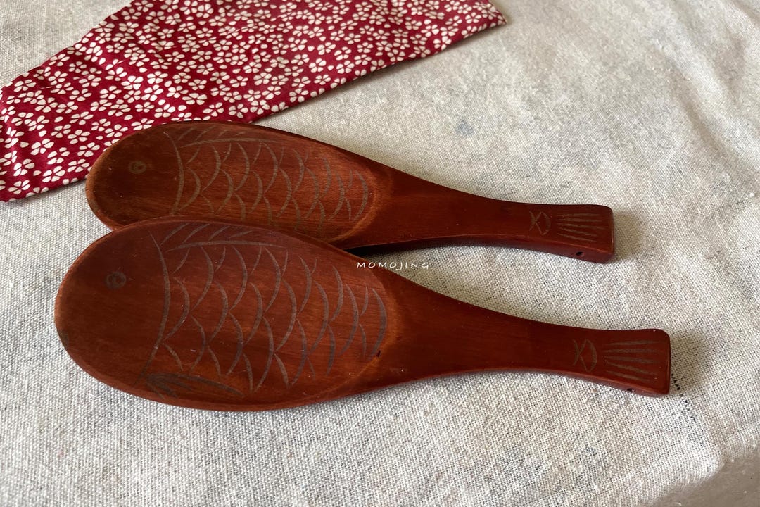 Natural Wood Fish-shaped Rice Spoon – Non-stick, Japanese-style Wooden ...