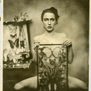 Untitled (gold leafed vellum print made from original 2014 tintype)