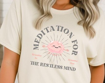 Restless Mind Meditation Shirt, Retro Style Graphic Tee