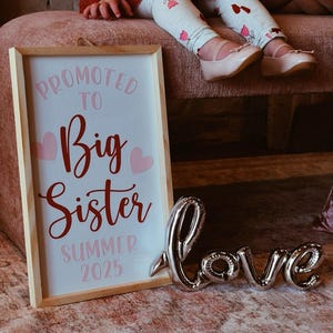 Promoted to Big Sister sign