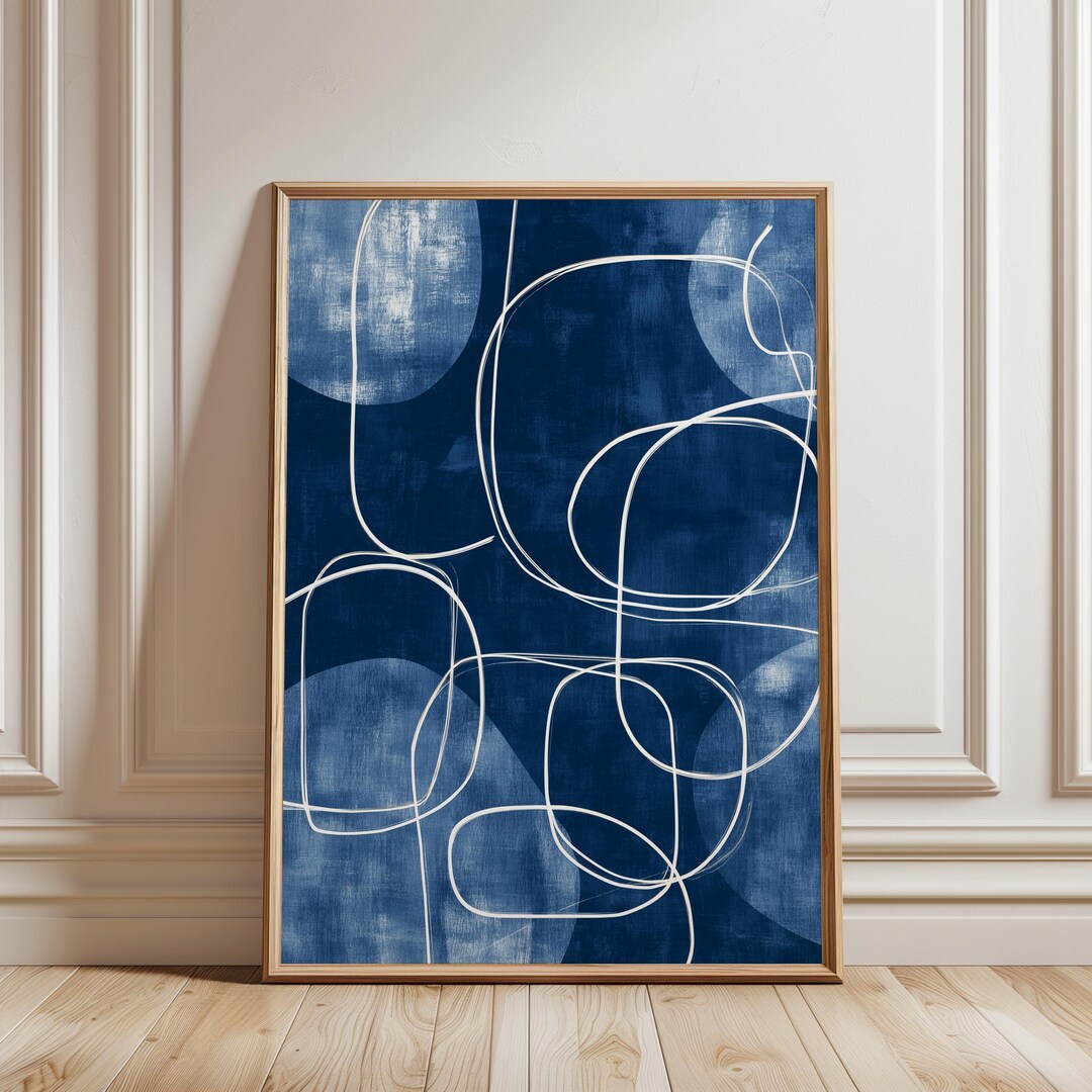 Minimalist Abstract Line Art Printable - Modern Moody Wall Decor ...