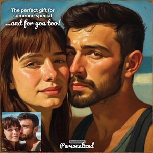 Custom Portrait from Photo Give a Unique Oil Painting Style Gift Personalized Couple Portrait Custom Anniversary Gift for Him Her Couple