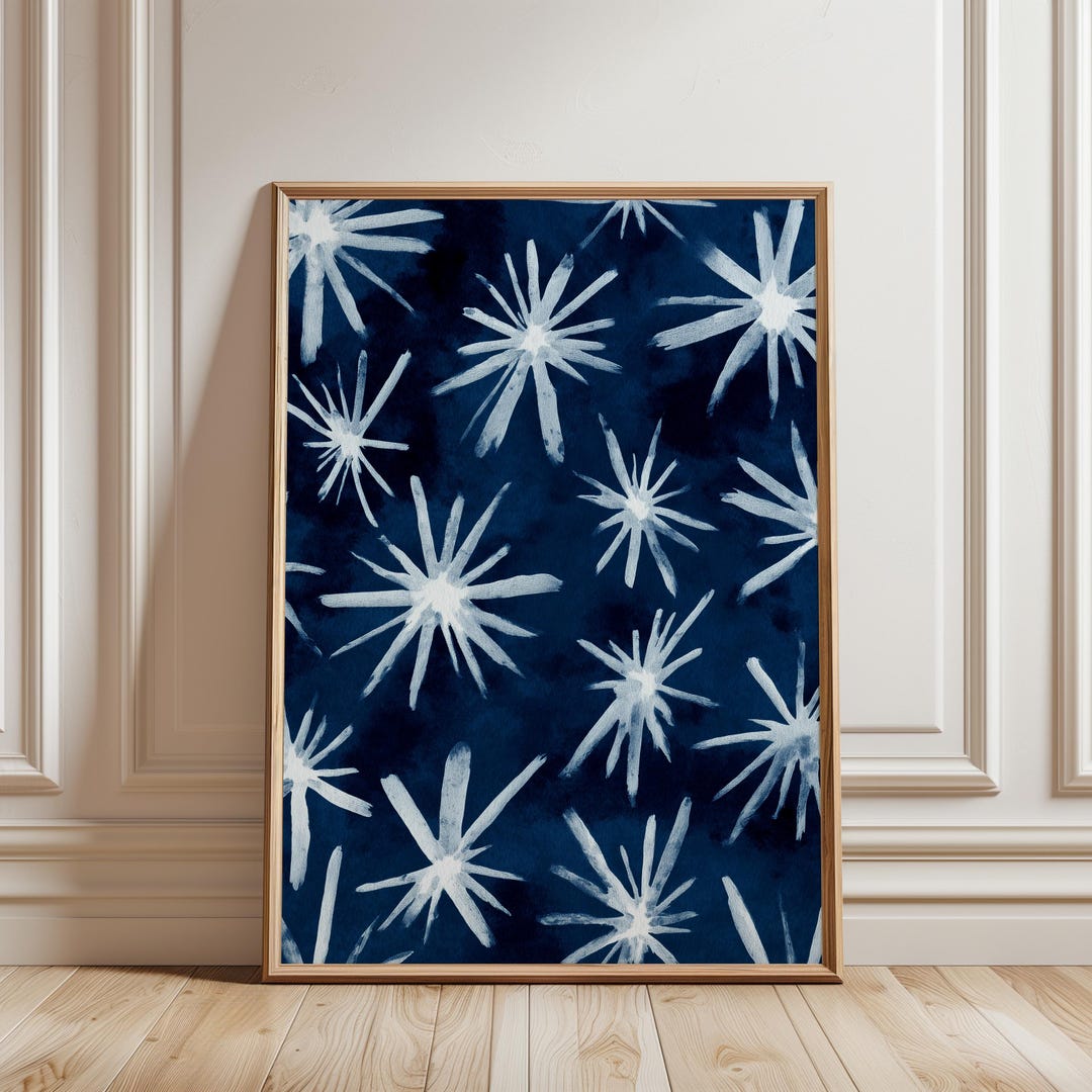 Printable Night Sky Abstract Wall Art - Moody Watercolor Painting ...