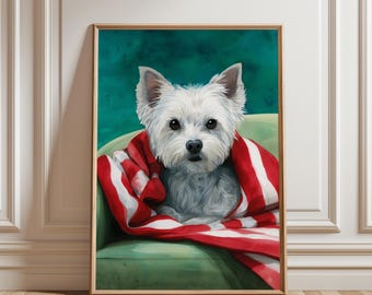 Retrato imprimible de Yorkshire Terrier - Pintura de mascota estilo acuarela, arte de pared con un perro acogedor, decoración moderna, descarga digital de un lindo terrier