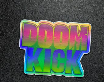 Pegatina holográfica Doomkick