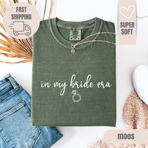 In My Bride Era Shirt, Bride To Be Tee with Ring, Bachelorette Party Outfit, Engagement Gift, Cute Bridal Shower T-Shirt