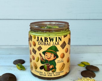 JARWIN Dubai Jar | Pistachio, Hazelnut, Kunafa Dessert (10oz)