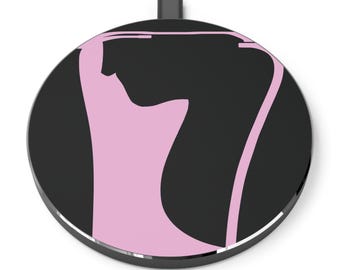 Abstract Art Wireless Charger: Qi Fast Charging Dock, Modern Tech Gift