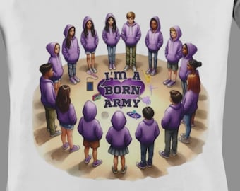 Jag är en född armé PNG | BTS-inspirerad fankonst | Purple Heart Design | Diversity Army-skjortdesign | Digital nedladdning | Kpop-fangåva