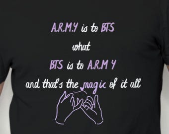 ARMÉ BTS-citat PNG | Kpop-fankärleksdesign | Lila estetisk typografi | Meningsfull fangåva | Digital nedladdning av skjortdesign