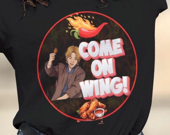 BTS Jimin Come On Wing PNG | Roliga heta meme | Kpop fanart sublimeringsdesign | Kryddig kycklingvingar skjortdesign | ARMÉhumor png