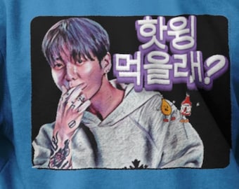 BTS JK "vill äta heta vingar" PNG | Roliga heta meme | Kpop fan art sublimeringsdesign | Sassy skjortadesign | Arméhumor png