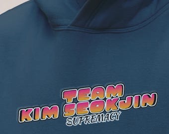 Team Seokjin Supremacy PNG | Kpop-fandesign | Roligt ARMÉ-skämt | Jin-inspirerad digital nedladdning | Söt tonad text-tröjadesign