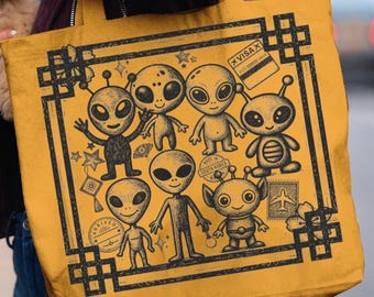 Aliens inspiriertes Design, Kpop Fan Art PNG, 7 ästhetische Figuren, koreanische Pride Kunst, dunkle Konzept Collage, musikinspiriert digitaler Download