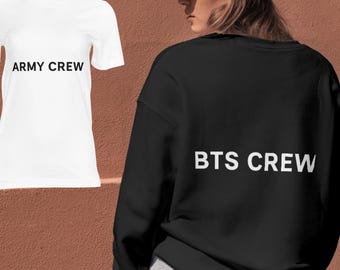 BTS CREW Design PNG Bundle, Armee Crew, Bangtan inspiriert, Typografie Design, digitaler Download, (4 Dateien)