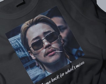 BTS Jimin Mafia Design PNG, Kpop Meme Art, BTS ARMÉ rolig meme, kom tillbaka för vad som är mitt typografi, mafia Design, komisk digital nedladdning
