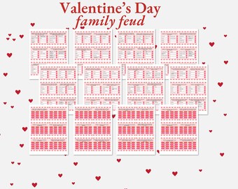 Valentinstag Fehde Spiel | Valentinstag Familien Fragen im Feudalstil | Lustige Valentinstag Party Spiele | Galentines Tagesspiel