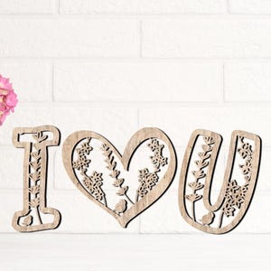 Wildflower Laser Cut Alphabet - Floral Bird SVG, DXF, EPS Bundle
