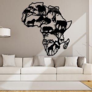 Afrika, Safari Metallschnitt, Dxf, Eps, Ai, SVG, Png-Dateien, cnc, laser, Holzschnitt, Afrika Wohnkultur, Wandkunst, Laser, Glowforge