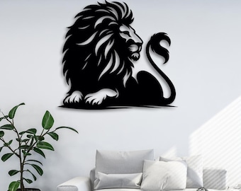Testa di leone da parete, file tagliati al laser (svg, dxf, eps, png, ai)