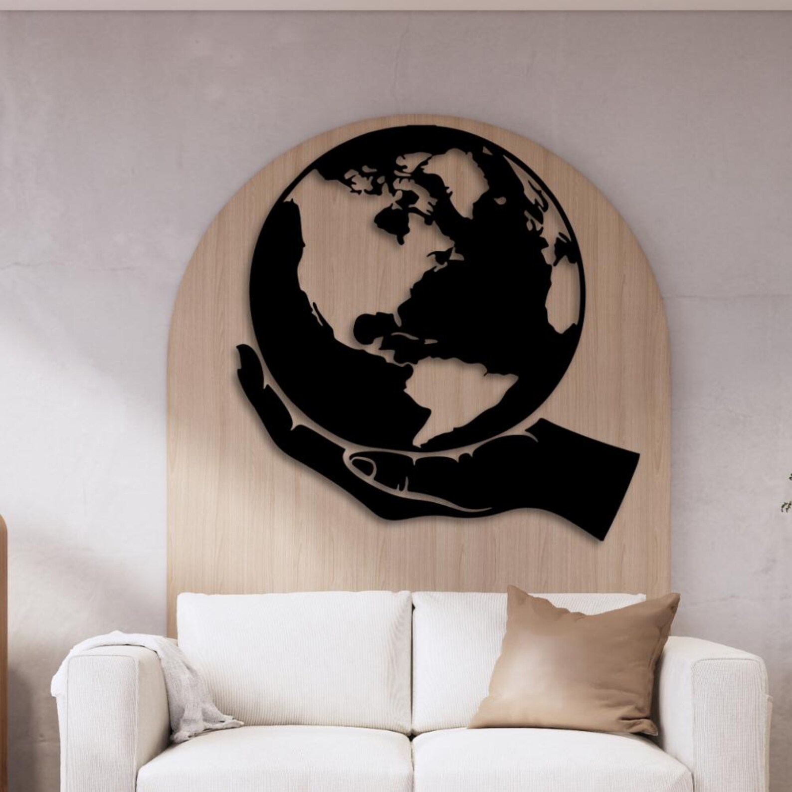 Hand Holding the World Silhouette Cut File, DXF, EPS, Png, Ai SVG ...