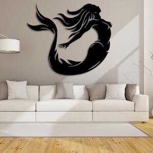 Mermaid decal, SVG, DXF, EPS, Png, Ai Files, Leather Engraving, Etching Vector file, 2d Cnc, Metal, Glowforge, wood, laser cut