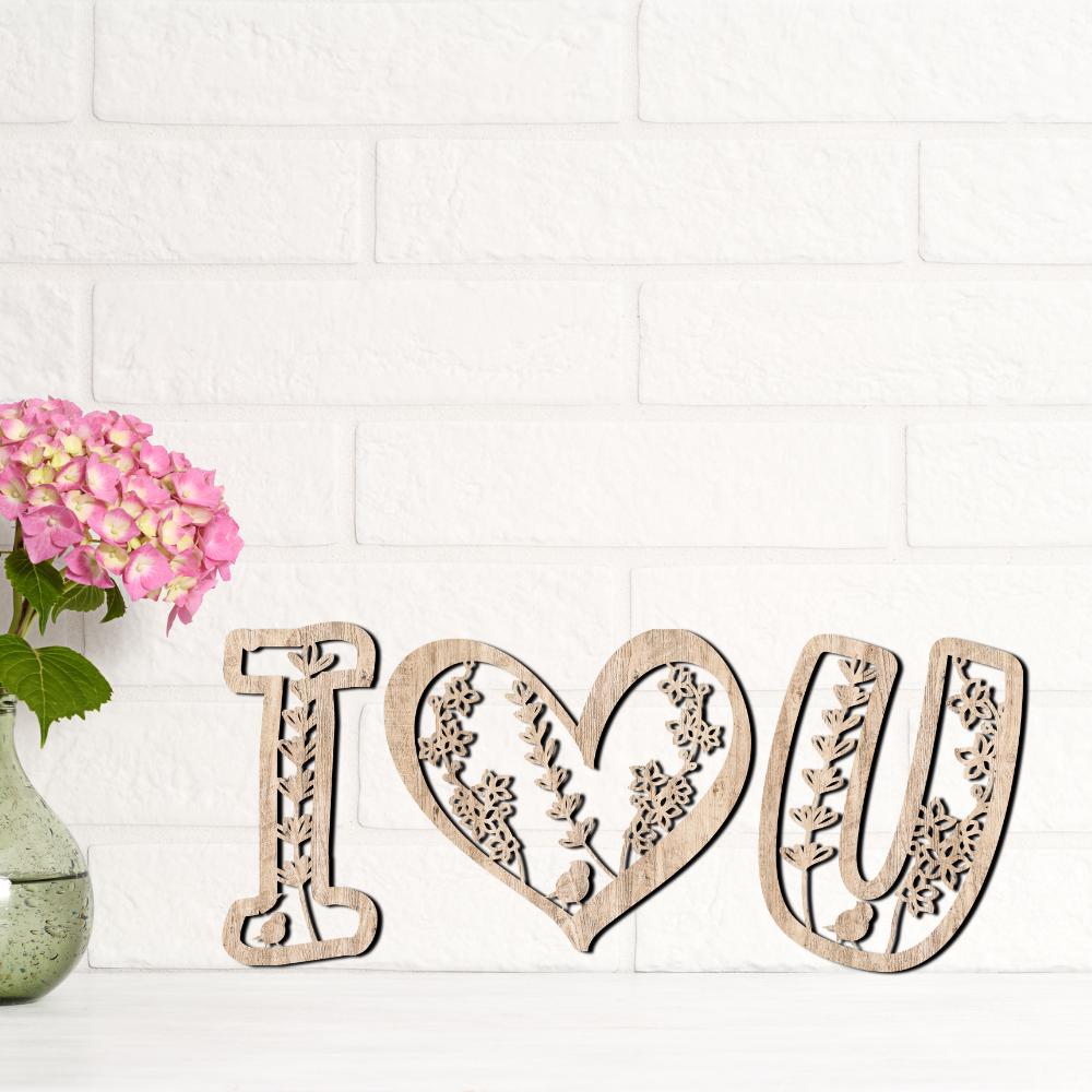 Wildflower Alphabet Laser - Wood Cut Files | Svg, Dxf, Eps Bundle | Floral and Bird A-Z Letters | Glowforge | Silhouette Cricut